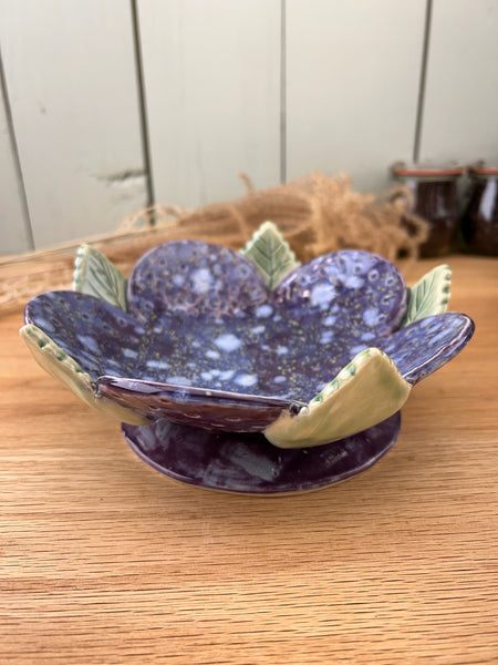 Blue/Purple Flower Bowl